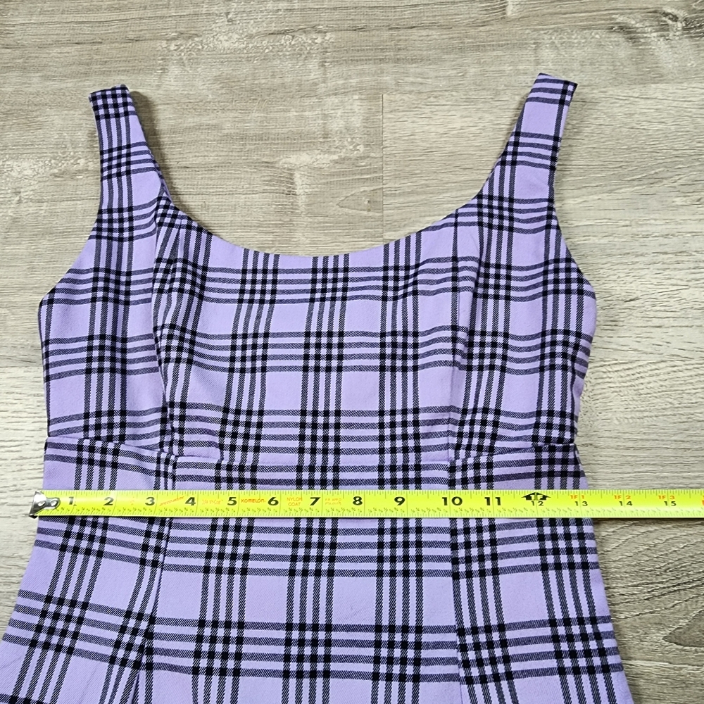 EMPYRE Purple Black Plaid Dress Small - Picture 7 of 16